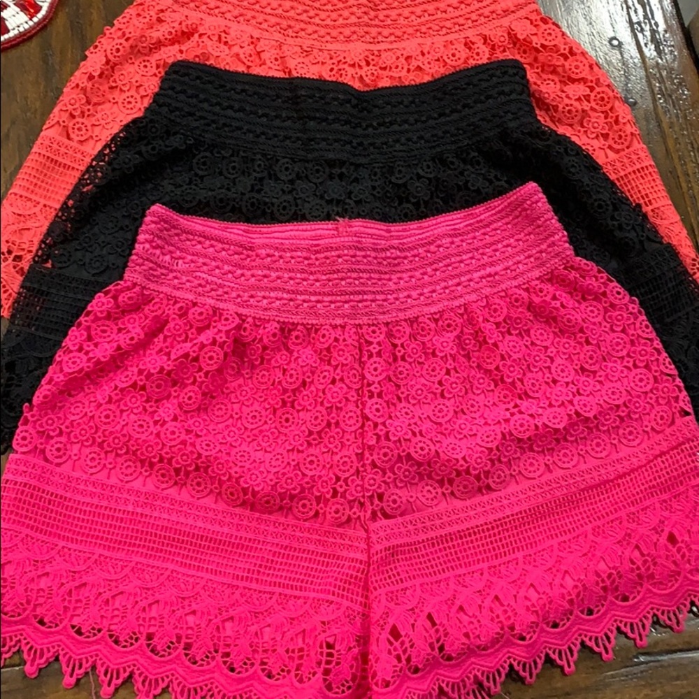 3 pairs of crochet shorts!